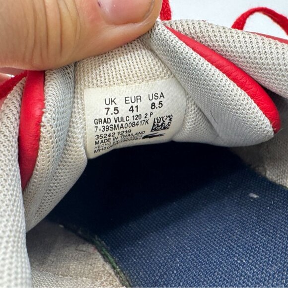 Lacoste Mens Grad Vulc 120 2 P Sneaker Size Red Leather Sneakers Size 8.5 Red - Picture 3 of 13